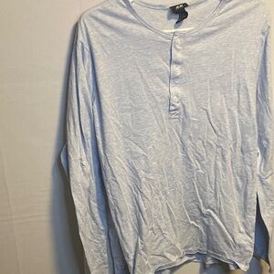 H&M Men's Sky Blue Long Sleeve Tee